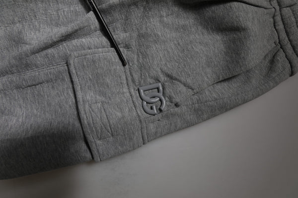 Dolce & Gabbana Gray Cotton Cargo Bermuda Sweatshorts Shorts