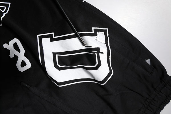 Dolce & Gabbana Black Logo Cotton Bermuda Sweatshorts Shorts