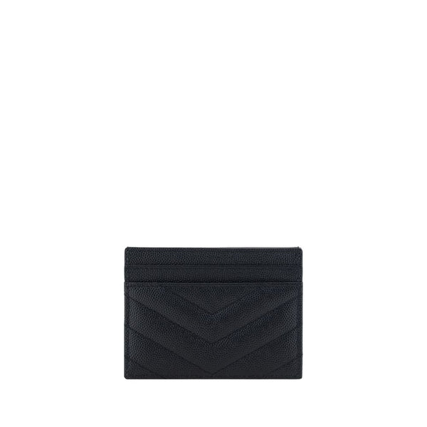 Saint Laurent Black Leather Card Holder