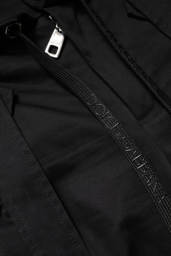 Dolce & Gabbana Black Cotton High Waist Cargo Pants