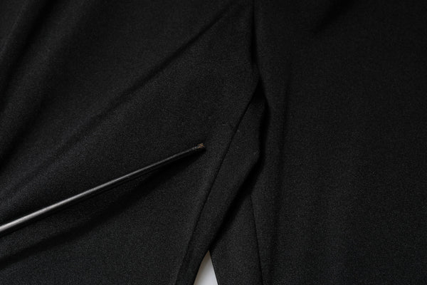 Dolce & Gabbana Black Nylon High Waist Slim Fit Pants