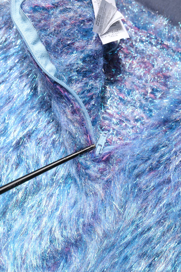 Dolce & Gabbana Multicolor Plush Fabric High Waist Mini Skirt