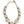 Dolce & Gabbana White Maxi Faux Pearl Beads Crystals Gold Chain Necklace