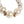 Dolce & Gabbana White Maxi Faux Pearl Beads Crystals Gold Chain Necklace