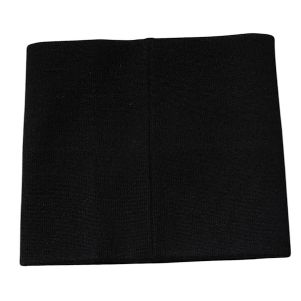Dolce & Gabbana Black Cashmere Knitted Square Handkerchief Scarf