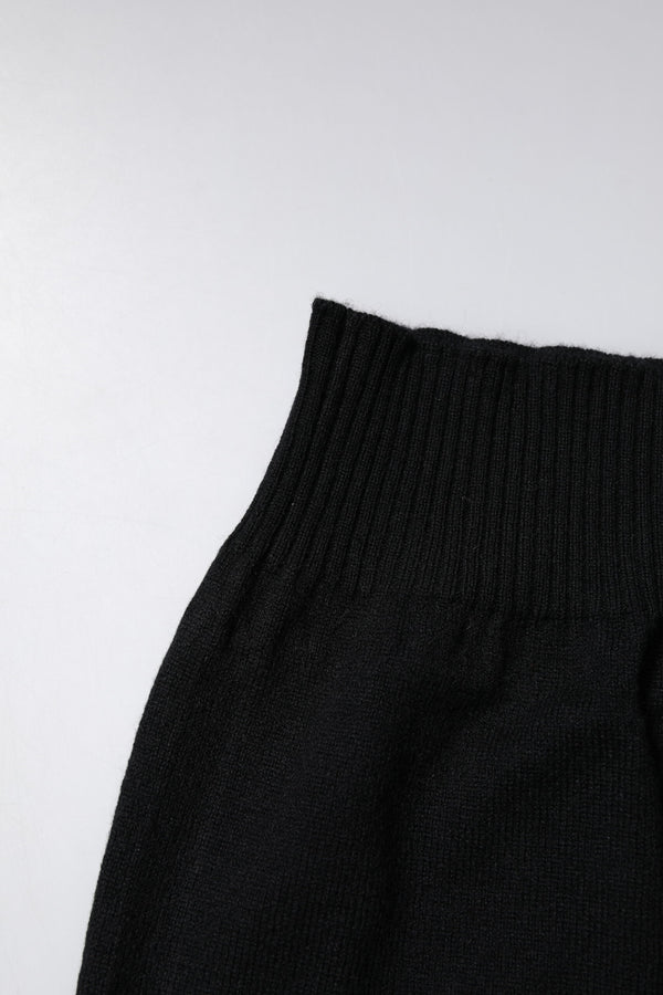 Dolce & Gabbana Black Cashmere Knitted Neck Warmer Foulard Scarf