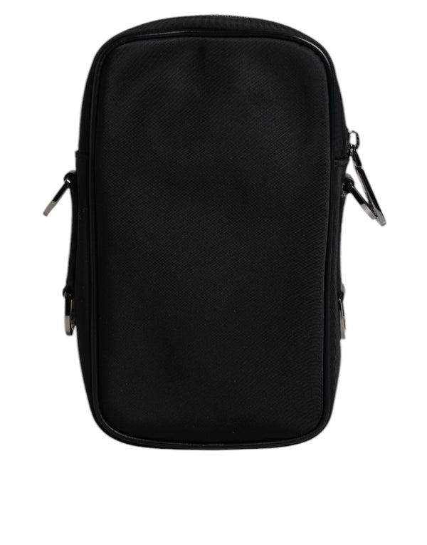 Dolce & Gabbana Multicolor Leopard Jacquard Logo Plaque Neck Strap Bag