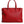 Dolce & Gabbana Red Calfskin Leather Logo Plaque Top Handle Bag