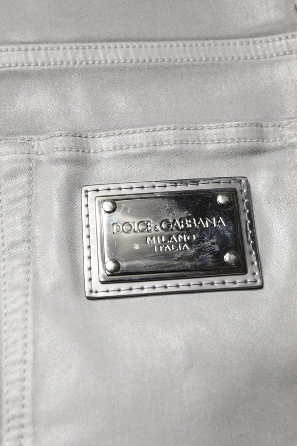 Dolce & Gabbana Gray Cotton Stretch Men Slim Fit Denim Jeans