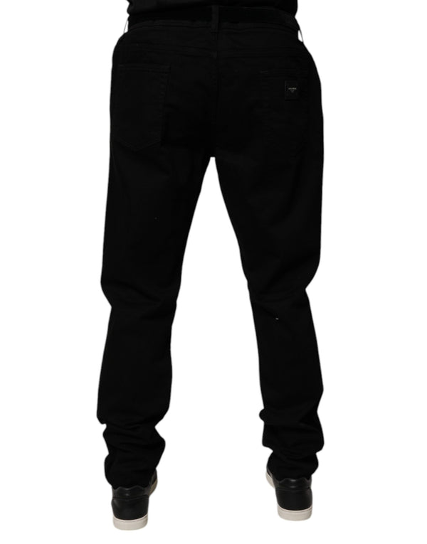 Dolce & Gabbana Black Cotton Stretch Slim Fit Denim Jeans