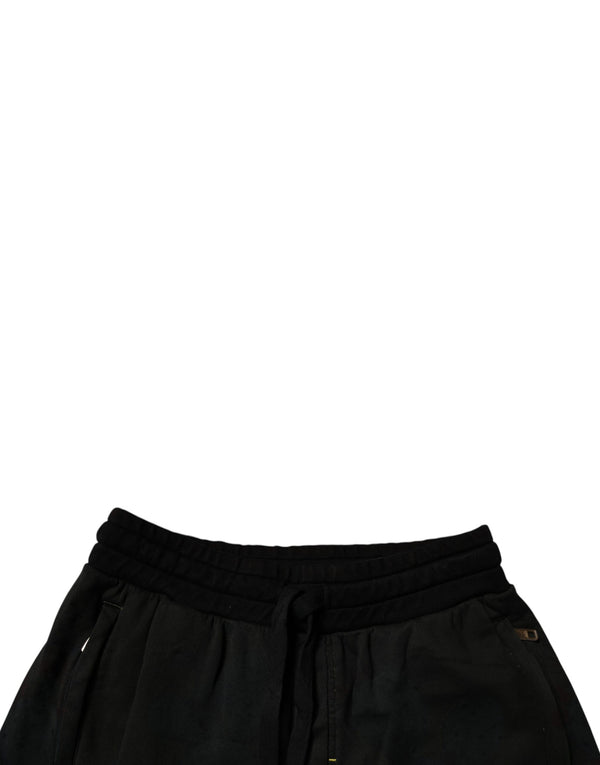 Dolce & Gabbana Black Cotton Sweatshorts Men Bermuda Shorts