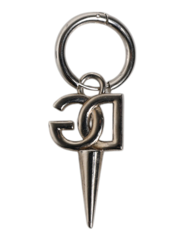 Dolce & Gabbana Silver Brass DG Logo Metal Ring Holder Keychain Keyring