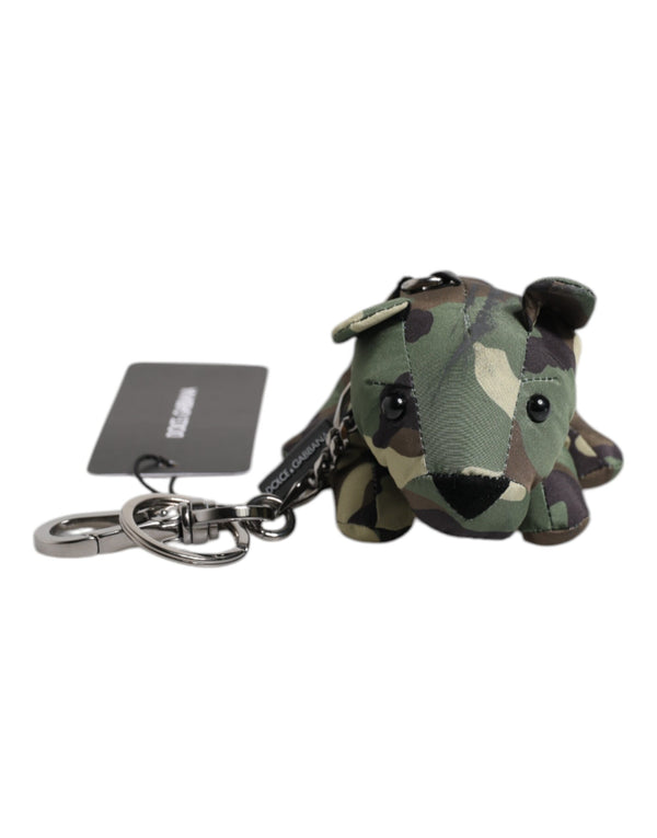 Dolce & Gabbana Multicolor Camouflage Animal Silhouette Keychain Keyring