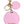 Dolce & Gabbana Pink Calf Leather Gold Metal Logo Print Keyring Keychain