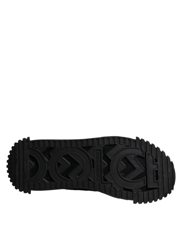 Dolce & Gabbana Black Logo Lace Up Low Top NS1 Sneakers Shoes