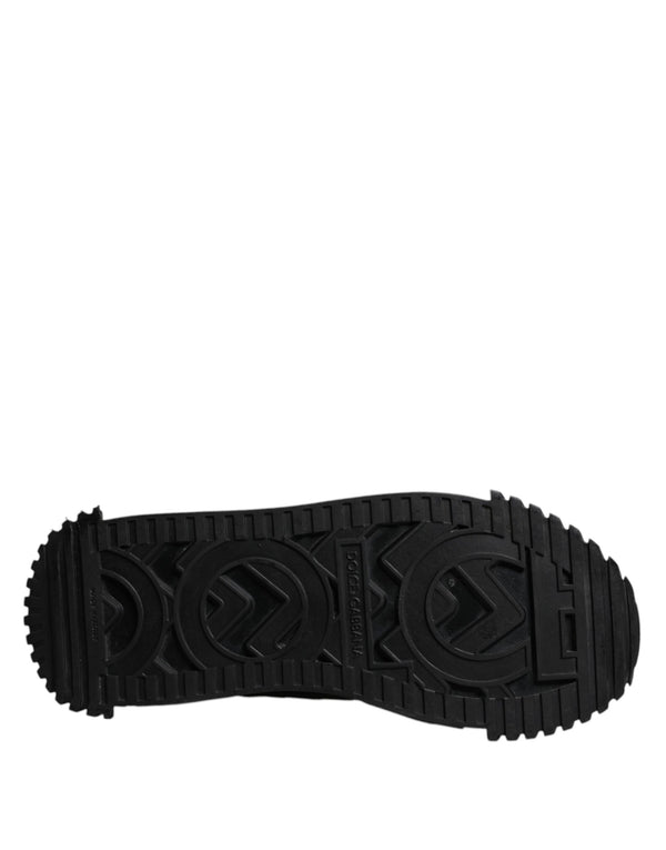 Dolce & Gabbana Black Logo Lace Up Low Top NS1 Sneakers Shoes