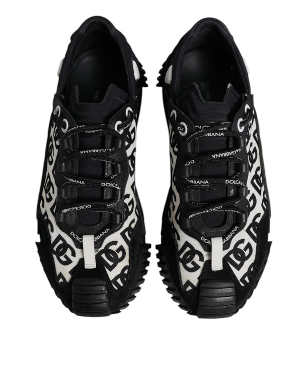 Dolce & Gabbana Black Logo Lace Up Low Top NS1 Sneakers Shoes