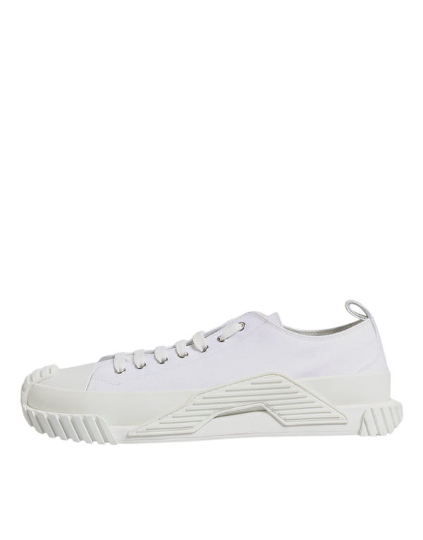 Dolce & Gabbana White Leather Low Top NS1 Sneakers Shoes