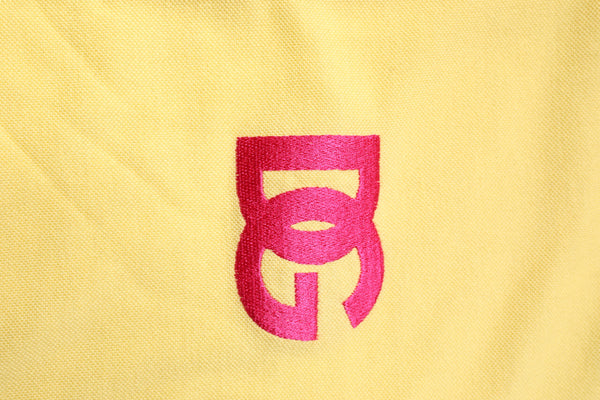 Dolce & Gabbana Yellow Cotton Logo Collared Polo T-shirt