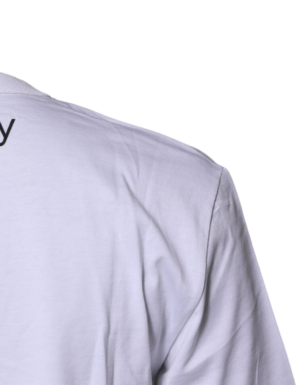 Dolce & Gabbana White #DGFamily Cotton Crew Neck T-shirt