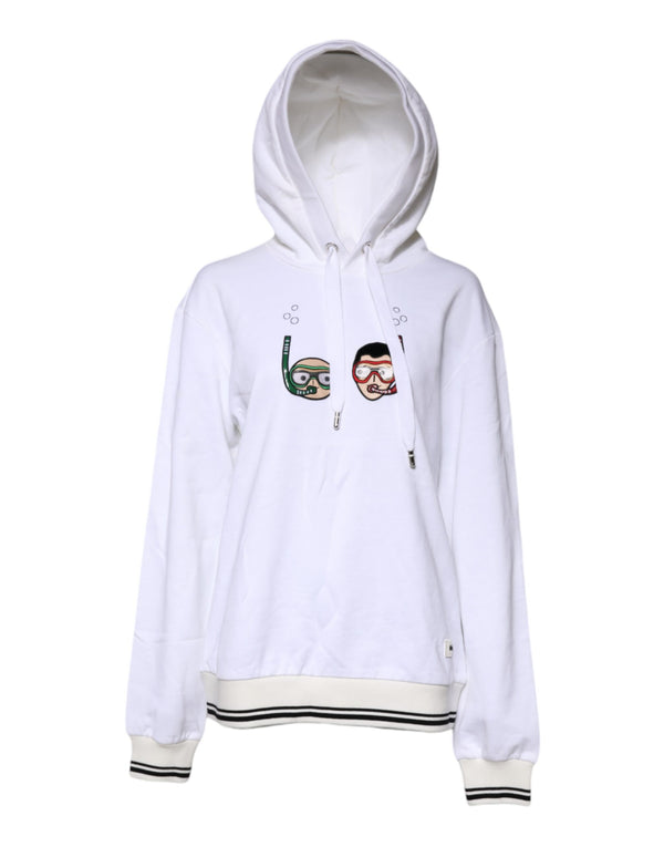 Dolce & Gabbana White #DGFamily Hooded Sweatshirt Sweater