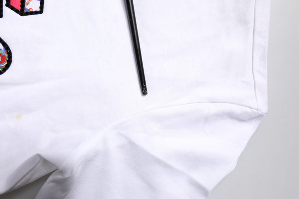 Dolce & Gabbana White Cotton Logo Print Round Neck T-shirt