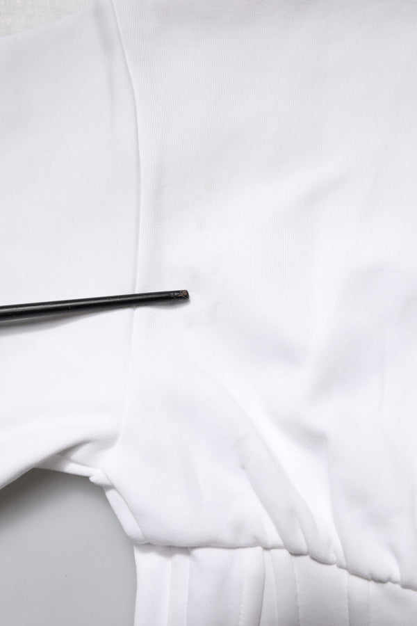 Dolce & Gabbana White Cotton Blend 3/4 Sleeves Blouse Top