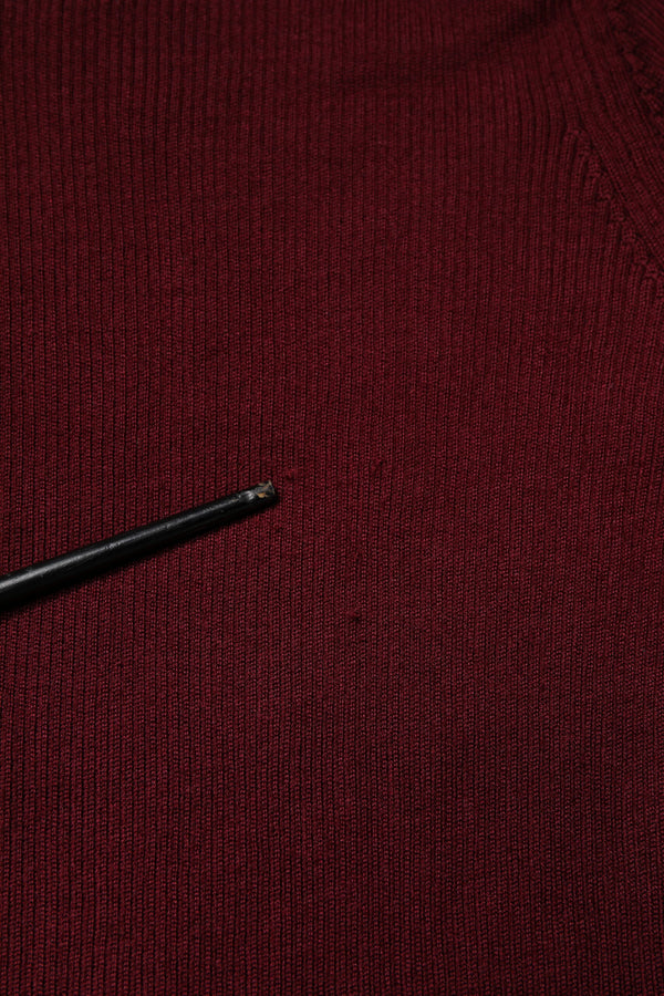 Dolce & Gabbana Burgundy Long Sleeves Turtleneck Slim Sweater