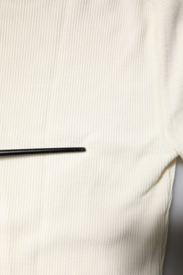 Dolce & Gabbana Cream Long Sleeves Turtleneck Slim Sweater