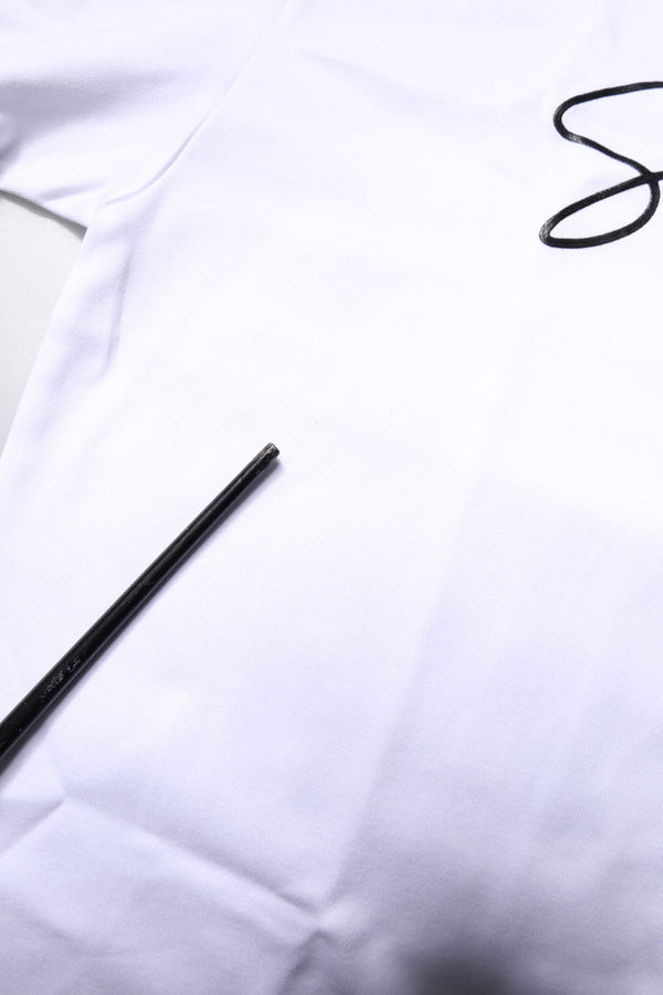 Dolce & Gabbana White Printed Cotton Round Neck Top T-shirt