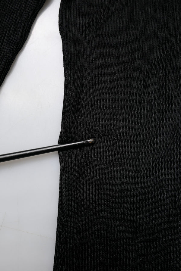 Dolce & Gabbana Black Knit Long Sleeves Turtleneck Slim Top