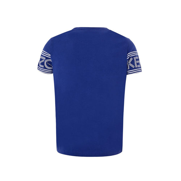 Kenzo Chic Blue Cotton Tee for Stylish Comfort