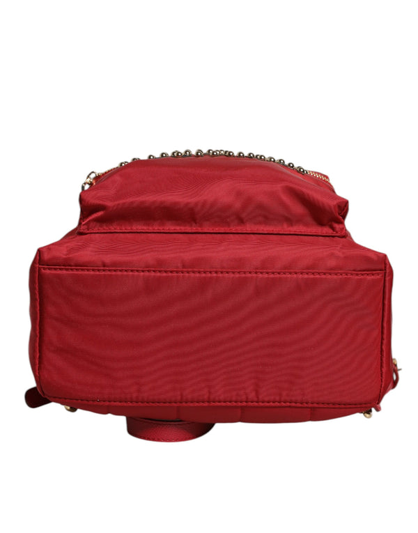 Dolce & Gabbana Red #DGFAMILY VULCANO Embellishment Backpack Bag
