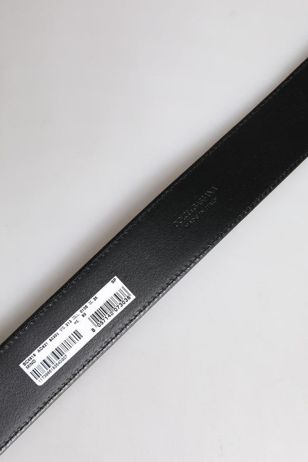 Dolce & Gabbana Brown Leather Gold Metal Buckle Classic Belt