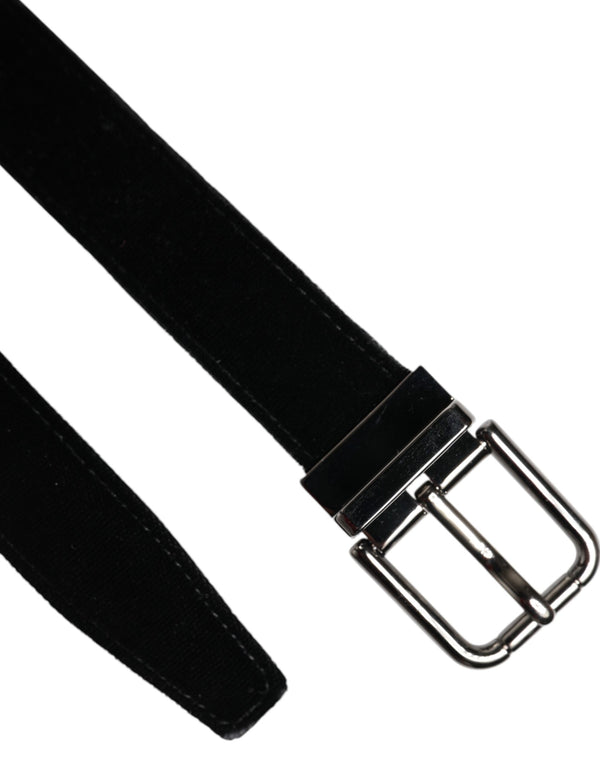 Dolce & Gabbana Black Leather Metal Buckle Classic Belt