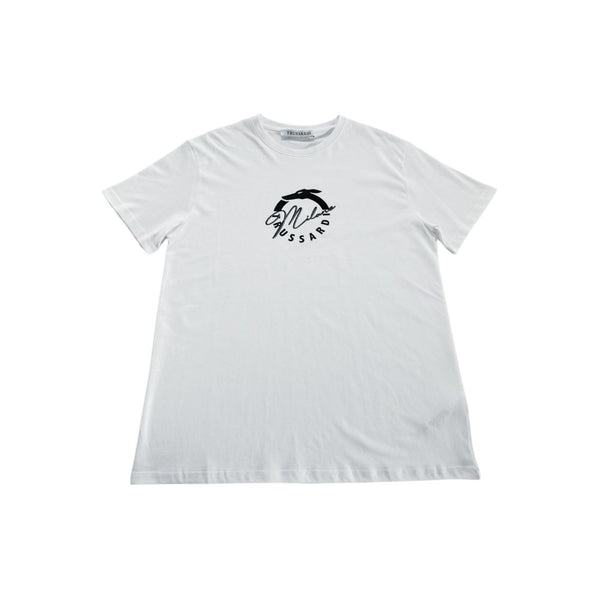 Trussardi Beachwear White Cotton Men T-Shirt