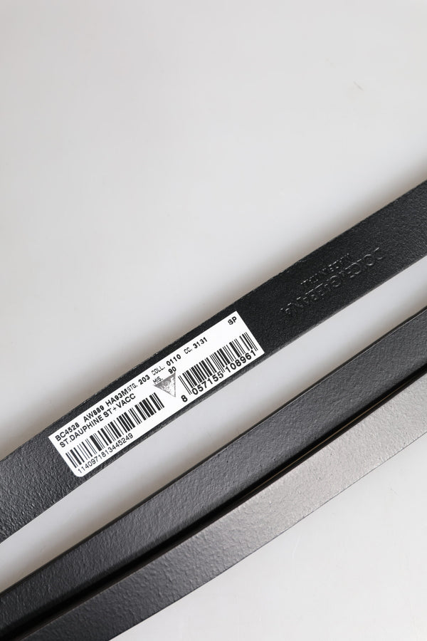 Dolce & Gabbana Black Leopard Classic Gold Metal Buckle Belt