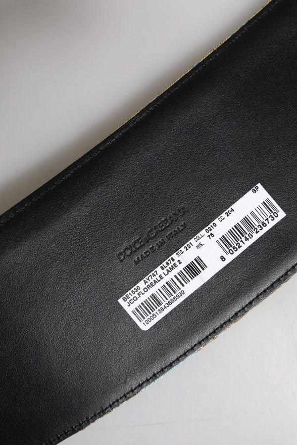 Dolce & Gabbana Multicolor Floral Jacquard Wide Waist Belt