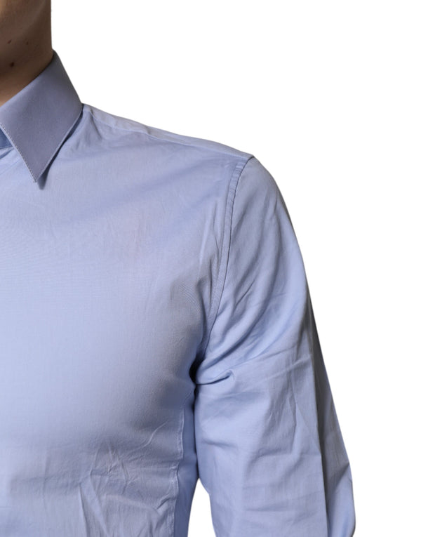 Dolce & Gabbana Light Blue Cotton SICILIA Dress Formal Shirt