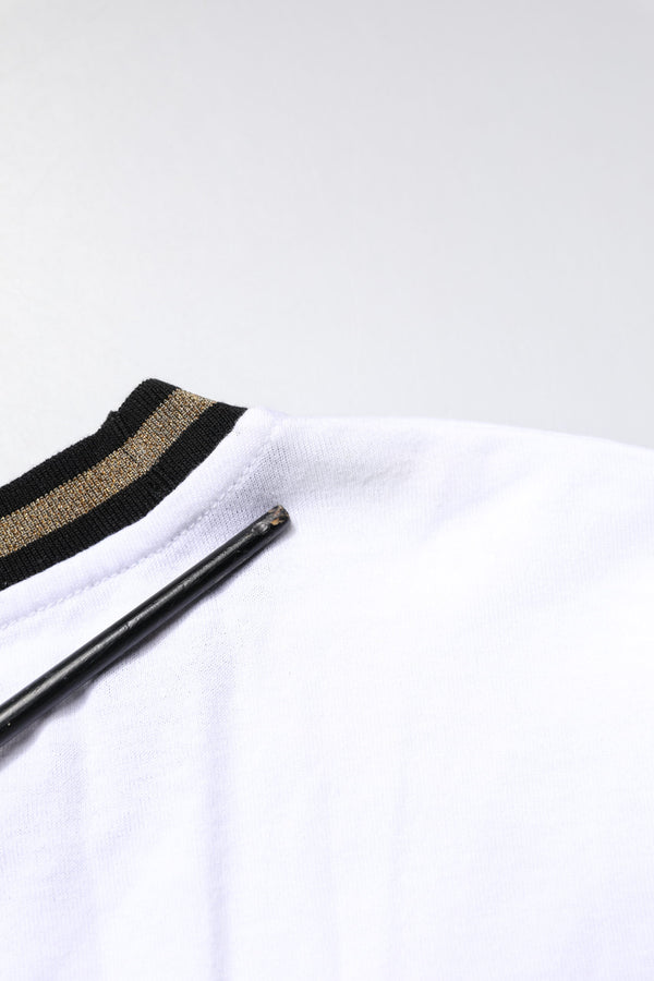 Dolce & Gabbana White Graphic Print Cotton Crew Neck T-shirt