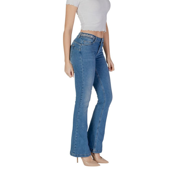 Liu Jo Light Blue Cotton Bootcut Jean