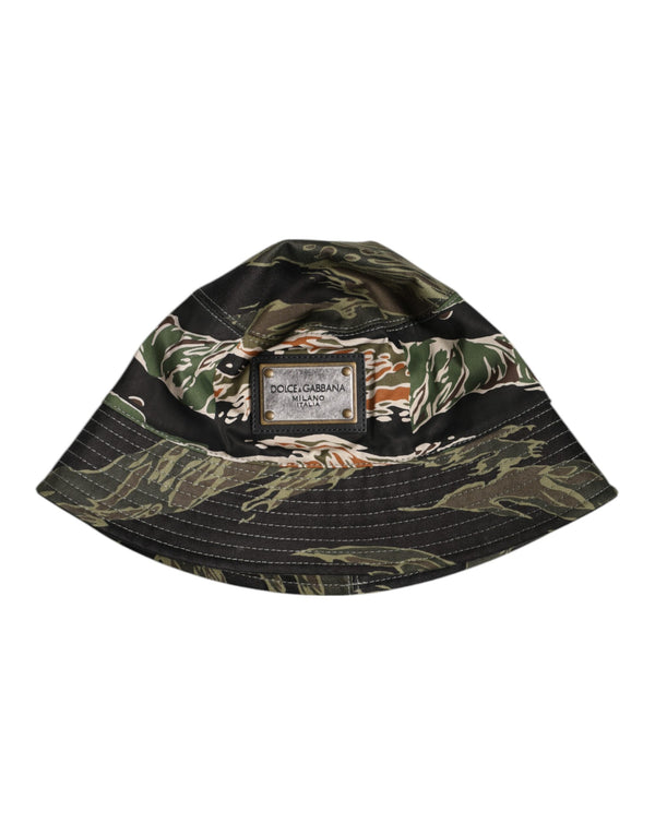 Dolce & Gabbana Multicolor DG Plaque Wide Brim Bucket Hat