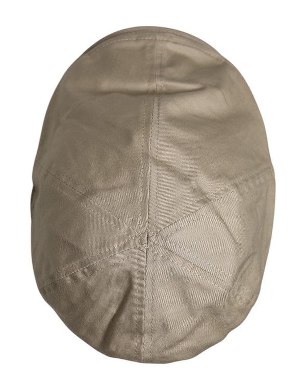 Dolce & Gabbana Beige Cotton Newsboy Capello Cabbie Hat