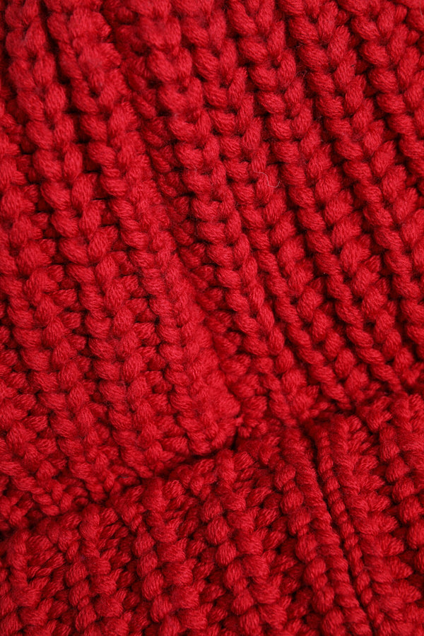 Dolce & Gabbana Red Solid Wool Knitted Winter Beanie Hat