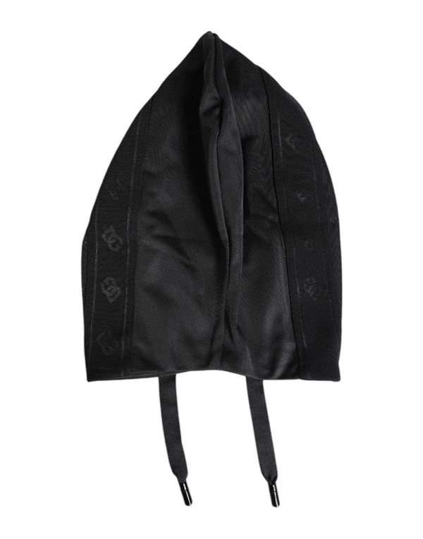 Dolce & Gabbana Black Polyester Whole Head Wrap Hat