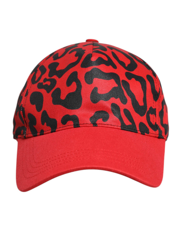 Dolce & Gabbana Red Cotton 6 Panels Women Baseball Cap