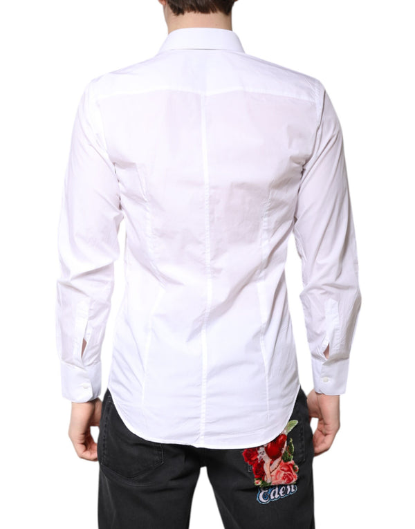 Dolce & Gabbana White MARTINI Cotton Men Formal Dress Shirt
