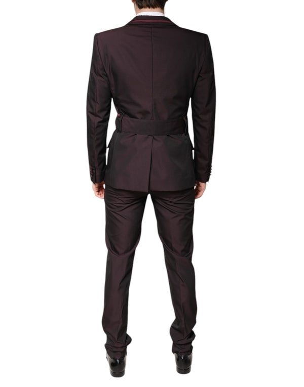 Dolce & Gabbana Maroon Single Breasted Formal 2 Piece Suit