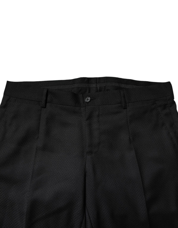 Dolce & Gabbana Black Wool Single Breasted 2 Piece Suit