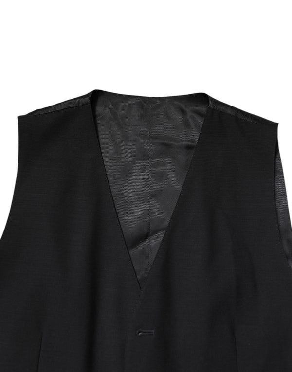 Dolce & Gabbana Black Single Breasted Formal 3 Piece Suit